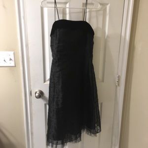 Black polka dot dress